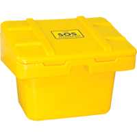 Salt Sand Container SOS™, With Hasp, 30" x 24" x 24", 5.5 cu. Ft., Yellow ND700 | Equipment World