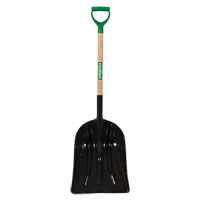 Grain & Coal Scoop Shovel, Wood, Polypropylene Blade, D-Grip Handle, 30-1/4" Length Equipment World