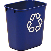 Recycling Container , Deskside, Plastic, 13-5/8 US Qt. Equipment World