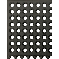 24/Seven&reg; Matting, Rubber, 3' W x 3' L, 5/8" Thick, Black Equipment World