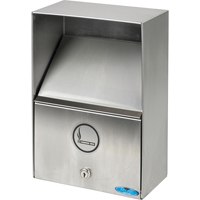 Smoking Receptacles, Wall-Mount, Stainless Steel, 3.3 Litres Capacity, 13-1/2" Height NI743 | Equipment World