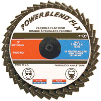 POWERBLEND FLX Roll-on Flap Disc, 2" x Type R, Z40 Grit, Zirconia Alumina Equipment World