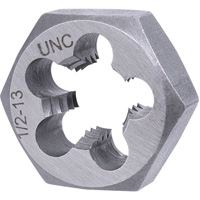 SAE Hex Die, 1" Dia., 1/2"-13NC Thread, Alloy Steel Equipment World
