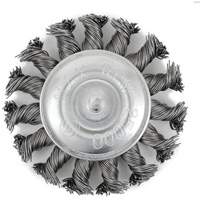 EKR275-20 Shaft-Mounted Knot Twisted Radial Brush, 3", .02" Fill, 1/4" Shank Equipment World