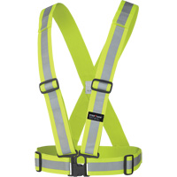 5592 Elastic Safety Harness, High Visibility Lime-Yellow, Silver Reflective Colour, One Size Equipment World