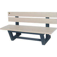 Outdoor Park Benches, Recycled Plastic, 60" L x 22-13/16" W x 29-13/16" H, Sand Equipment World