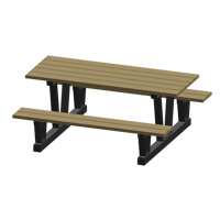 Recycled Plastic Outdoor Picnic Tables, 72" L x 60-5/16" W, Sand Equipment World