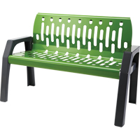 Stream Benches, Steel, 48" L x 48" W x 34" H, Green Equipment World