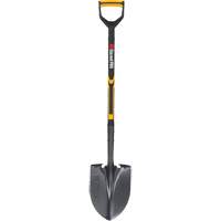 Pro Round Point Shovel, Tempered Steel Blade, Fibreglass, D-Grip Handle Equipment World