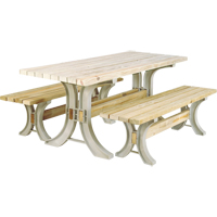 Trousse de table &agrave; pique-nique et bancs 2x4 Basics, 8' lo x 30" la, Sable Equipment World