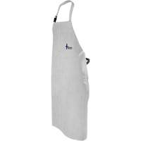 Leather Welding Apron, Bib, 52" L, Pearl Grey Equipment World