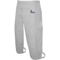 Leather Welding Apron, Split-Leg Waist, 32" L, Pearl Grey Equipment World