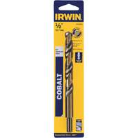 Heavy-Duty Jobber Drill Bit, High Speed Cobalt, 1/2", 6" L, 1-1/2" Flute, 135° Point Angle Equipment World