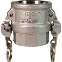 EZ Boss-Lock Cam & Groove Coupler, Stainless Steel, Type D, 1", Female NPT, 250 PSI Equipment World