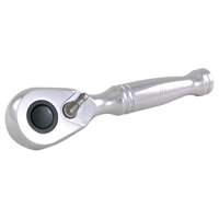 Stubby Quick-Release Ratchet Wrench, 3/8" Drive, Plain Handle Equipment World