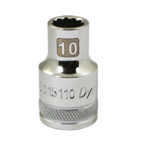 Metric Socket, 10 mm, 1/2" Drive, 12 Points Equipment World