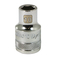 Metric Socket, 10 mm, 1/2" Drive, 6 Points Equipment World