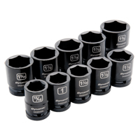 SAE Socket Set, 10 Pcs, Impact, 3/4" Drive Size Equipment World