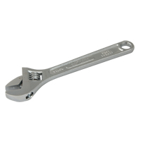 Adjustable Wrench, 12" L, 1-1/2" Max Width, Chrome Equipment World