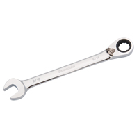 Reversible Combination Ratcheting Wrench, 12 Point, 3/8", Chrome Finish Equipment World