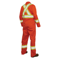 Unlined Safety Coveralls, Large, High Visibility Orange Equipment World