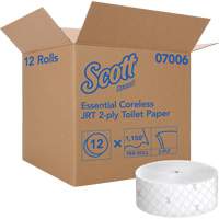 Scott<sup>®</sup> Essential Toilet Paper, Jumbo/Coreless Roll, 2 Ply, 1150' Length, White NJJ008 | Equipment World