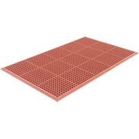 Tapis de s&eacute;rie Competitor, &agrave; fentes, 3' x 5' x 7/8", Orange, Caoutchouc naturel Equipment World