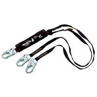 PRO Shock-Absorbing Lanyard, 6', Snap Hook Center, Snap Hook Leg Ends, Kevlar&reg; Equipment World