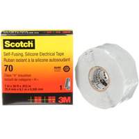 Scotch&reg; Self-Fusing Silicone Rubber Electrical Tape, 25.4 mm (1") x 9 m (30'), Grey, 12 mils Equipment World
