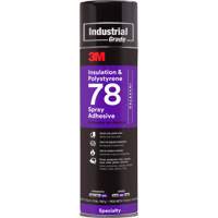 Polystyrene Foam Insulation 78 Spray Adhesive, 24 oz., Aerosol Can, Clear Equipment World