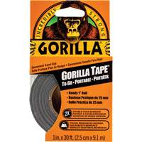 Duct Tape To-Go, 17 mils, Black, 25.4 mm (1") x 9.14 m (30') Equipment World