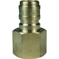 DQC E-Series Straight Through Interchange Plug, Brass, 3/4", Female NPTF, 1700 PSI NKD764 | Equipment World