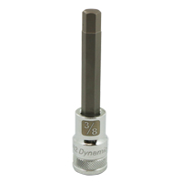 SAE Long Bit Socket, 3/8" x 3.94" L, 1/2" Drive Equipment World