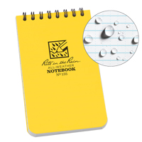 Carnet de notes de poche &agrave; spirale, Couverture souple, Jaune, 100 Pages, 3" , 5"  Equipment World