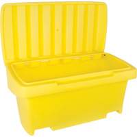 Heavy-Duty Outdoor Salt and Sand Storage Container, 24" x 48" x 24", 10 cu. Ft., Yellow Equipment World