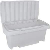 Heavy-Duty Outdoor Salt and Sand Storage Container, 24" x 48" x 24", 10 cu. Ft., Grey Equipment World