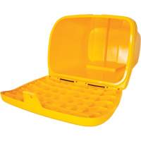 Bacs d'entreposage pour sel & sable, Avec Moraillon, 21" x 27" x 26", 4,24 pi³, Jaune Equipment World