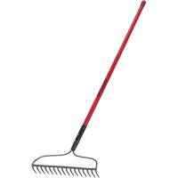 Bow Rake, Fibreglass Handle, 66" L, 16-4/5" Blade, 16 Tines Equipment World