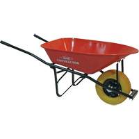 Big Wheel Contractor Wheelbarrow, 6 cu. ft., Steel Tray Equipment World