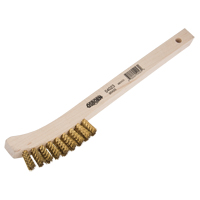 Small Cleaning Scratch Brushes, Brass, 2 x 9 Wire Rows, 8-5/8" Long Equipment World