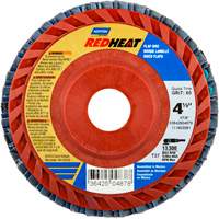 Red Heat&reg; Plastic Flat Flap Discs, 4-1/2" x 7/8", Type 27, 40 Grit, Ceramic Alumina Equipment World