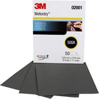 Wetordry Abrasive Sheet 411Q, 9" x11", 500 Grit, Silicon Carbide Equipment World