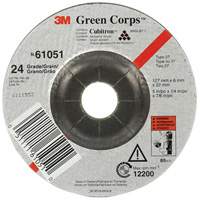 Green Corps Flexible Grinding Wheel, 5" x 1/4", 7/8" Arbor, Ceramic, Type 1 Equipment World