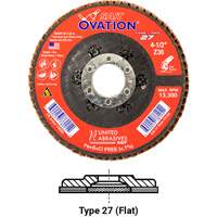 Ovation Flap Disc, 4-1/2" x 5/8"-11, Type 27, 36 Grit, Zirconium Equipment World