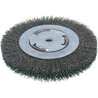 Economy Crimped Wire Wheel Brushes - Medium Face, 6" Dia., 0.008 Fill, 2" Arbor Equipment World