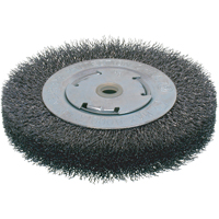 Economy Crimped Wire Wheel Brushes - Wide Face, 6" Dia., 0.014 Fill, 2" Arbor Equipment World