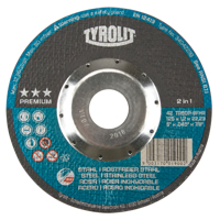 Premium 2 in 1 Thincut Cut-Off Wheel, 5" x 0.045", 7/8" Arbor, Type 27, Aluminum Oxide, 12250 RPM NU397 | Equipment World