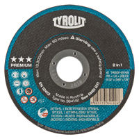 Premium 2 In 1 Thincut Cut-Off Wheel, 4-1/2" x 0.045", 7/8" Arbor, Type 1, Aluminum Oxide, 13300 RPM Equipment World
