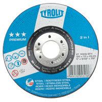 Premium 2-in-1 Grinding Wheel, 5" x 9/32", 7/8" Arbor, Type 27 Equipment World