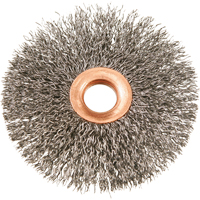 3" Copper Centre Crimped Wire Wheels, 3" Dia., 0.012" Fill, 1/2" Arbor Equipment World